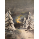 Otto Pavlíček: Srnček v nočnom zimnom lese