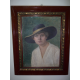 Elemér Hálász-Hradil (pripisované): Portrét ženy v klobúku