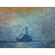 neznámy: Rybárska loď pri západe slnka